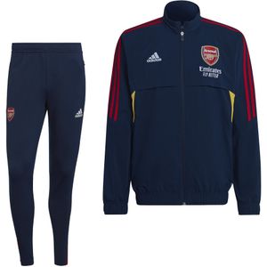 adidas Arsenal Presentatie Trainingspak 2022-2023 Donkerblauw Rood Geel