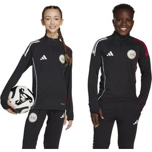 adidas Ajax Trainingstrui 1/4-Zip 2025-2026 Kids Zwart Wit Rood
