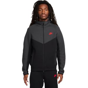 Nike Tech Fleece Sportswear Vest Zwart Grijs Felrood