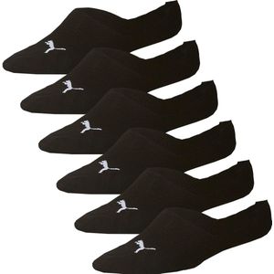 PUMA Sneaker Sokken Footie 6-Pack Zwart Wit