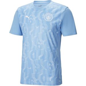PUMA Manchester City Pre-Match Trainingsshirt 2024-2025 Kids Lichtblauw Wit