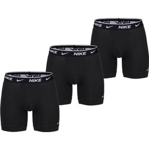 Nike Everyday Cotton Boxershort Brief 3-Pack Zwart Wit