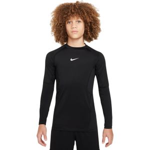 Nike Pro Ondershirt Lange Mouwen Kids Zwart Wit