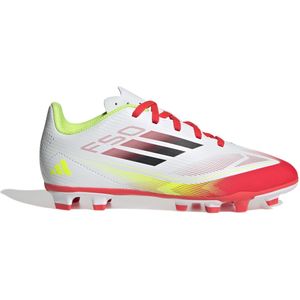 adidas F50 Club Gras / Kunstgras Voetbalschoenen (MG) Kids Wit Rood Zwart Geel