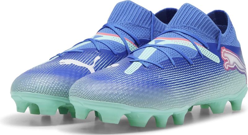 PUMA Future 7 Pro Gras / Kunstgras Voetbalschoenen (MG) Blauw Turquoise Wit