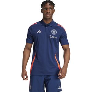 adidas Manchester United Polo 2024-2025 Donkerblauw Rood Wit