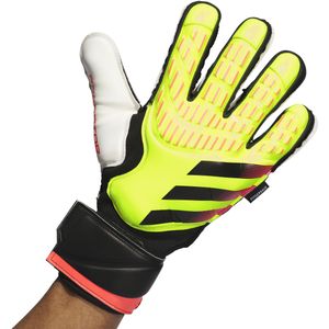 adidas Predator Match Fingersave Keepershandschoenen Felgeel Zwart Felrood