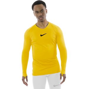 Nike Dri-Fit Park Ondershirt Lange Mouwen Geel Zwart