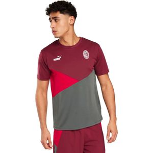 PUMA AC Milan T-Shirt 2023-2024 Bordeauxrood Rood Donkergrijs