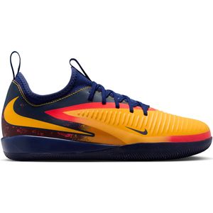 Nike Phantom 6 Low Haaland Academy Zaalvoetbalschoenen (IN) Kids Donkerblauw Oranje Geel Rood