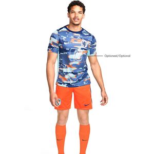 Nike Nederland Pre-Match Wedstrijdtenue Thuis 2024-2026 Blauw Oranje Wit