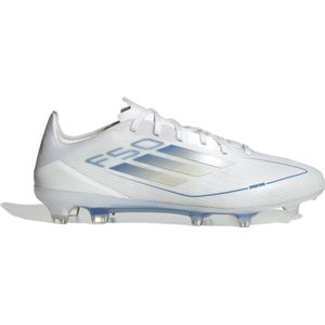 adidas F50 Pro Gras Voetbalschoenen (FG) Wit Blauw Zilver