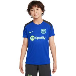 Nike FC Barcelona Strike Trainingsshirt 2024-2025 Kids Blauw Lichtgroen