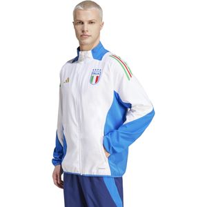 adidas Italië Presentatie Trainingsjack 2024-2026 Wit Blauw Goud