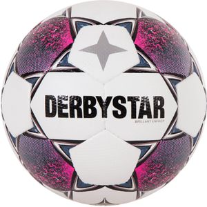 Derbystar Brillant Energy Voetbal Maat 5 Wit Roze Zwart