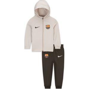 Nike FC Barcelona Strike Trainingspak Full-Zip Hooded 2023-2024 Baby Beige Donkergroen Zwart
