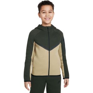 Nike Tech Fleece Sportswear Vest Kids Beige Donkergroen Zwart