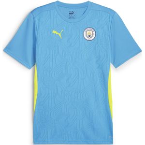 PUMA Manchester City Trainingsshirt 2024-2025 Kids Lichtblauw Geel