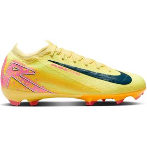 Nike Zoom Mercurial Vapor 16 Mbappé Pro Gras Voetbalschoenen (FG) Kids Geel Roze Oranje