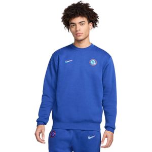 Nike Chelsea Club Crew Sweater 2024-2025 Blauw Lichtblauw Oranje