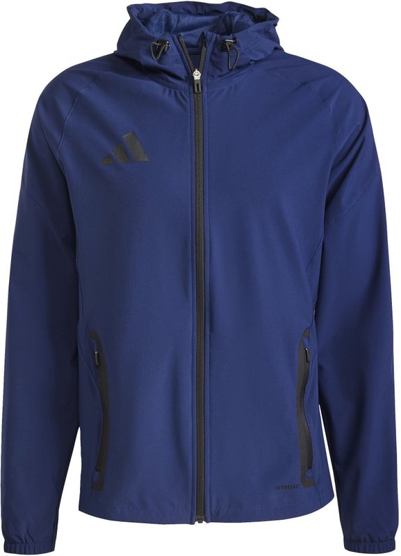 adidas Tiro 25 Vis Tech Competition Hooded Trainingsjack Kids Donkerblauw Zwart