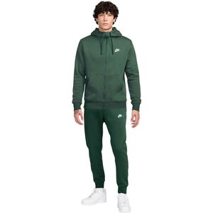 Nike Sportswear Club Fleece Trainingspak Full-Zip Donkergroen Wit