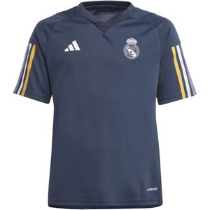adidas Real Madrid Trainingsshirt 2023-2024 Kids Donkerblauw Wit Goud