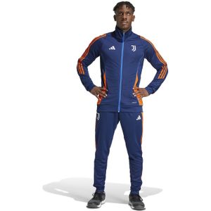 adidas Juventus Trainingspak Full-Zip 2024-2025 Donkerblauw Oranje Wit