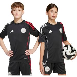 adidas Ajax Trainingsshirt 2025-2026 Kids Zwart Wit Rood