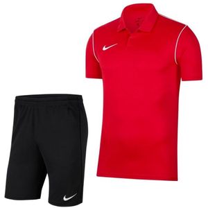 Nike Park 20 Polo Trainingsset Kids Rood Wit Zwart
