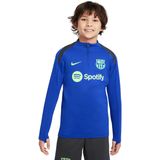 Nike FC Barcelona Strike Trainingstrui 1/4-Zip 2024-2025 Kids Blauw Lichtgroen