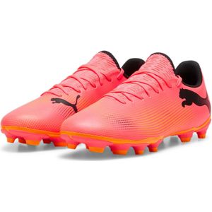 PUMA Future 7 Play Gras / Kunstgras Voetbalschoenen (MG) Roze Zwart Oranje