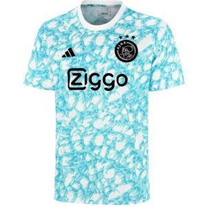 adidas Ajax Pre-Match Trainingsshirt 2023-2024 Lichtblauw Wit