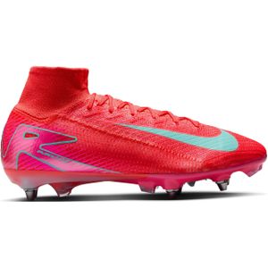 Nike Zoom Mercurial Superfly 10 Elite IJzeren-Nop Voetbalschoenen (SG) Rood Turquoise Roze
