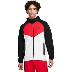 Nike Tech Fleece Sportswear Vest Wit Zwart Rood