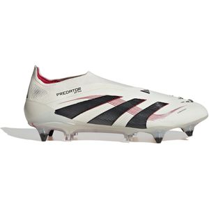 adidas Predator Elite Veterloze IJzeren-Nop Voetbalschoenen (SG) Wit Zwart Rood