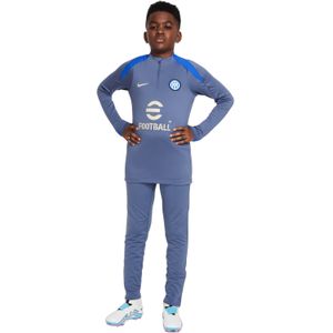 Nike Inter Milan Strike Trainingspak 1/4-Zip 2024-2025 Kids Grijsblauw Blauw Beige