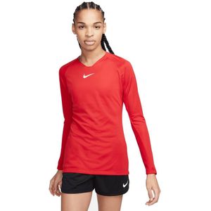 Nike Dri-Fit Park Ondershirt Lange Mouwen Dames Rood Wit