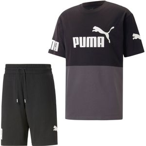 PUMA Power College Block Trainingsset Zwart Grijs