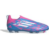 adidas F50 League Veterloze Gras / Kunstgras Voetbalschoenen (MG) Kids Blauw Roze Wit