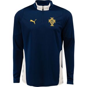 PUMA Portugal Trainingstrui 1/4-Zip 2025-2026 Donkerblauw Gebroken Wit Geel