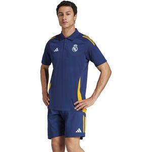 adidas Real Madrid Polo Zomerset 2024-2025 Donkerblauw Oranje Lichtblauw