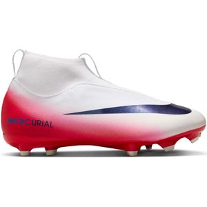 Nike Zoom Mercurial Superfly 10 Academy Gras / Kunstgras Voetbalschoenen (MG) Kids Wit Rood Zwart