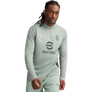 PUMA AC Milan Trainingstrui 1/4-Zip 2024-2025 Groen Grijs Lichtroze