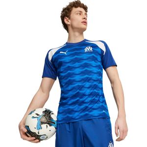 PUMA Olympique Marseille Pre-Match Trainingsshirt 2023-2024 Donkerblauw Wit