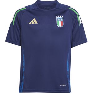 adidas Italië Trainingsshirt 2024-2026 Kids Donkerblauw Blauw Goud