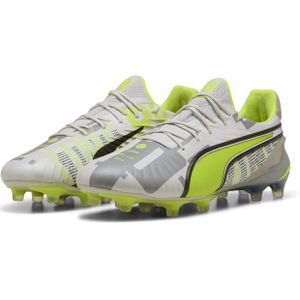 PUMA King Ultimate Forever Gras / Kunstgras Voetbalschoenen (MG) Grijs Geel Zwart