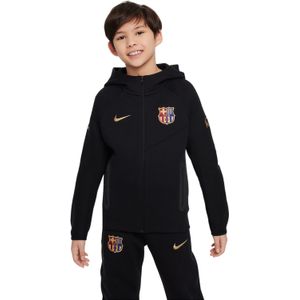 Nike FC Barcelona Tech Fleece Vest 2024-2025 Kids Zwart Goud