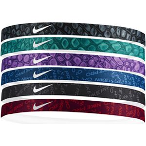 Nike Haarbanden Print 6-pack Zwart Groen Paars Blauw Zwart Rood Wit