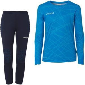 Uhlsport Prediction Keeperstenue Kids Blauw Zwart